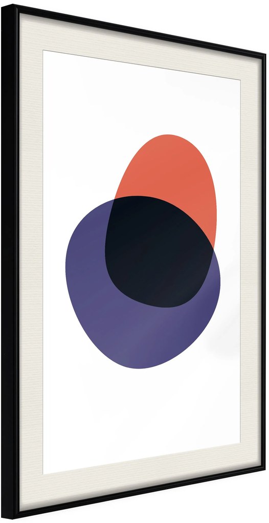 Αφίσα - White, Orange, Violet and Black - 30x45 - Μαύρο - Με πασπαρτού