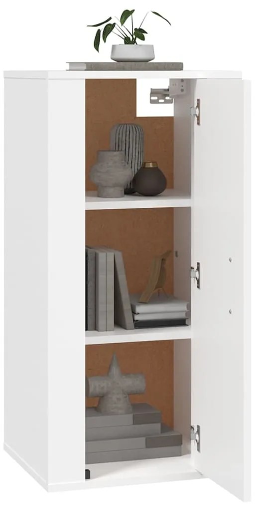 vidaXL Έπιπλο Τηλεόρασης Επιτοίχιο Λευκό 40x34,5x80 εκ.