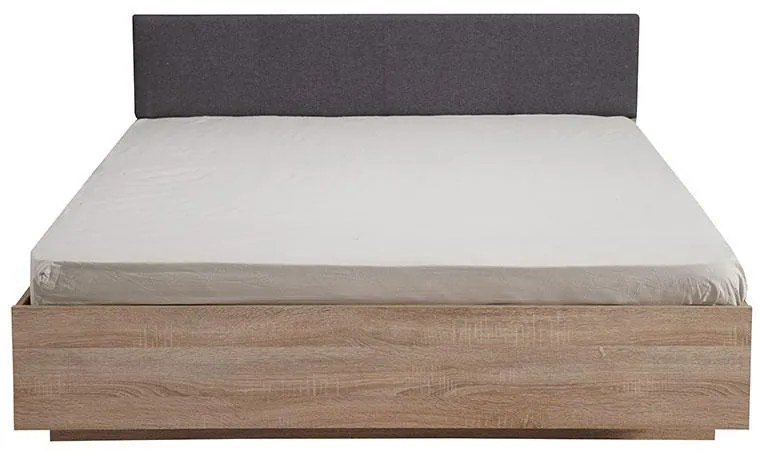 Ξύλινο Κρεβάτι Ritmo 160 Sonoma - Γκρί 160*200 εκ. 164x203x84.5 εκ.
