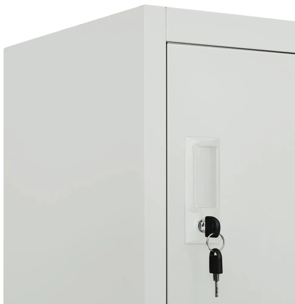 vidaXL Φοριαμός Γκρι 90x45x180 εκ. από Ατσάλι με 6 Τμήματα