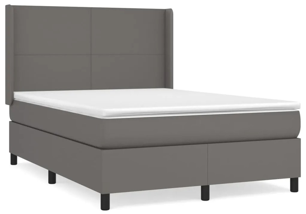 ΚΡΕΒΑΤΙ BOXSPRING ΜΕ ΣΤΡΩΜΑ ΓΚΡΙ 140X190ΕΚ. ΑΠΟ ΣΥΝΘΕΤΙΚΟ ΔΕΡΜΑ 3132379