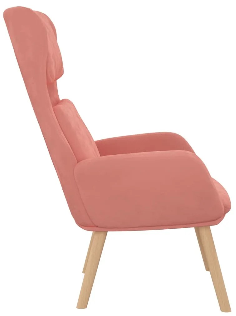vidaXL Πολυθρόνα Relax Ροζ Βελούδινη