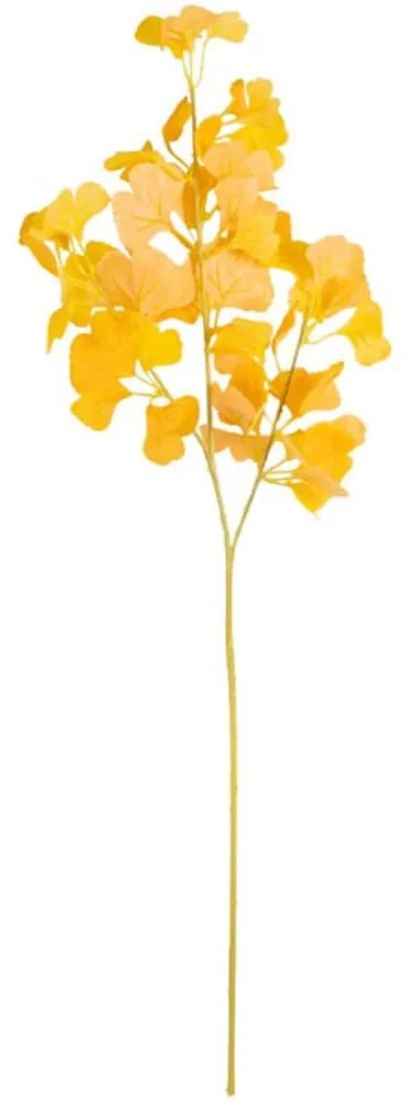 Τεχνητό Κλαδί Ginko 20260 22x80cm Yellow GloboStar Πολυαιθυλένιο,Ύφασμα