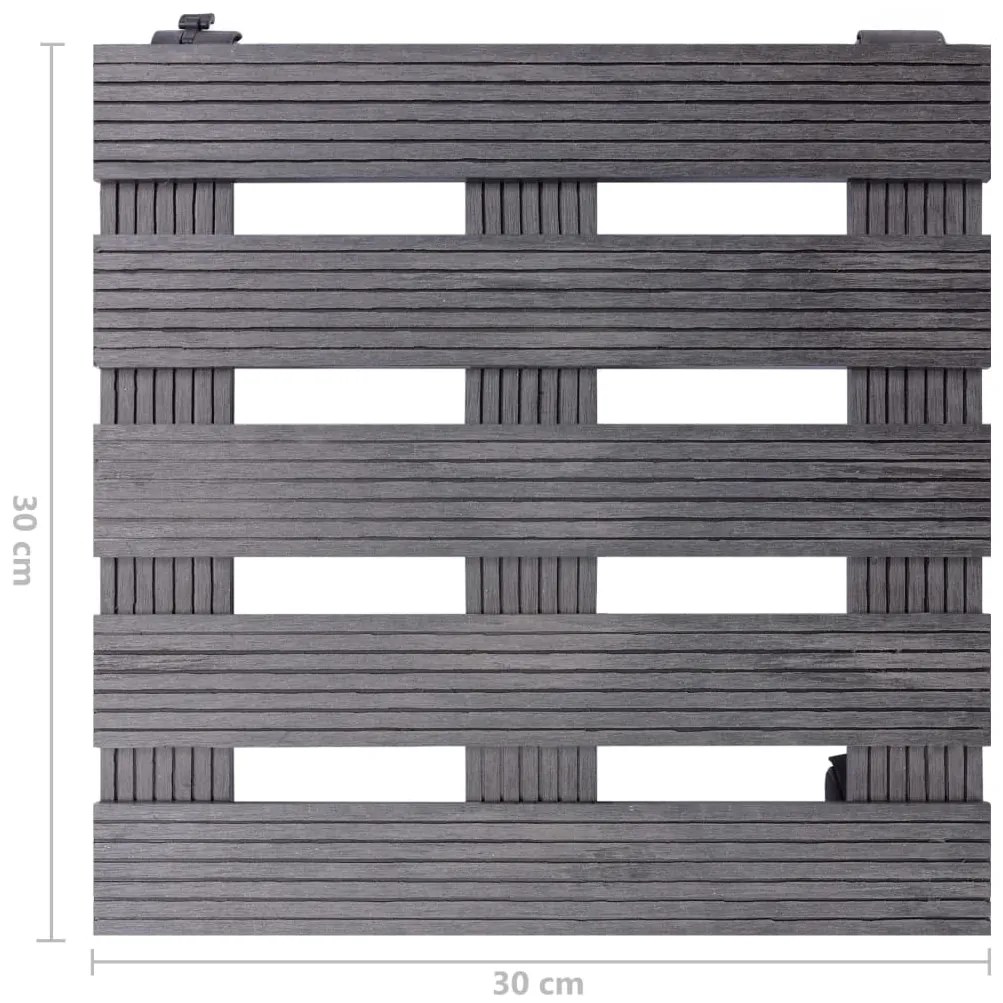 vidaXL Βάσεις για Γλάστρες με Ρόδες 4 τεμ. Γκρι 30x30x7,5 εκ. από WPC