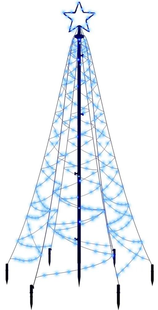 vidaXL Χριστουγεννιάτικο Δέντρο Με Ακίδα 200 LED Μπλε 180 εκ.