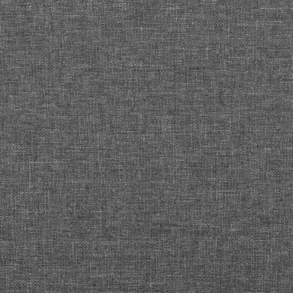 Κρεβάτι Boxspring με Στρώμα Σκούρο Γκρι 140x190 εκ. Υφασμάτινο - Γκρι