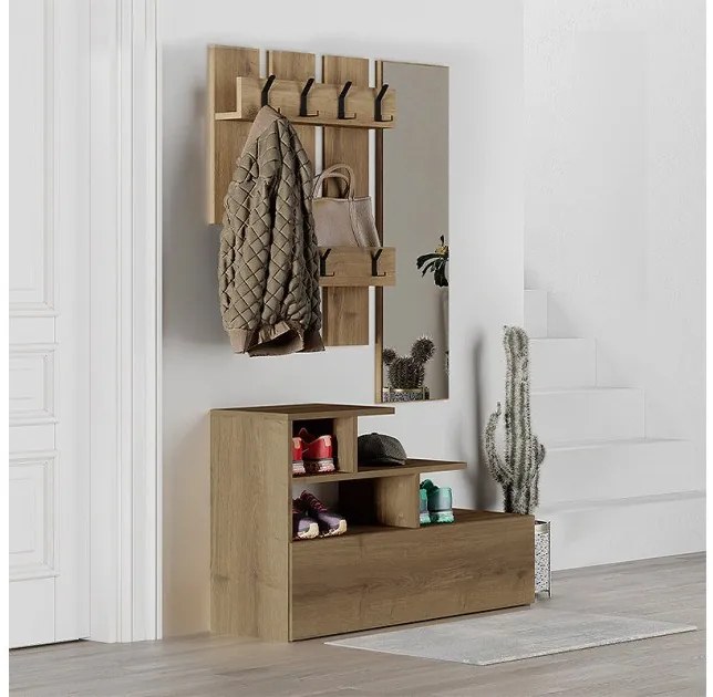 Έπιπλο εισόδου Vesty Megapap ανοιχτό καρυδί 100x30x61εκ. GP037-0043,4-GP037-0043,4-Καφέ GP037-0043,4
