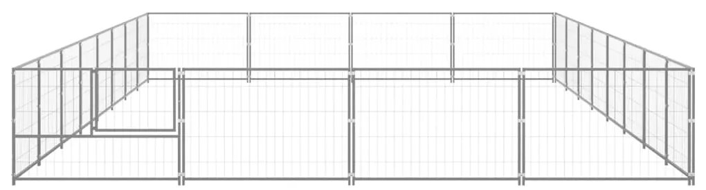 vidaXL Σπιτάκι Σκύλου Ασημί 32 μ² Ατσάλινο