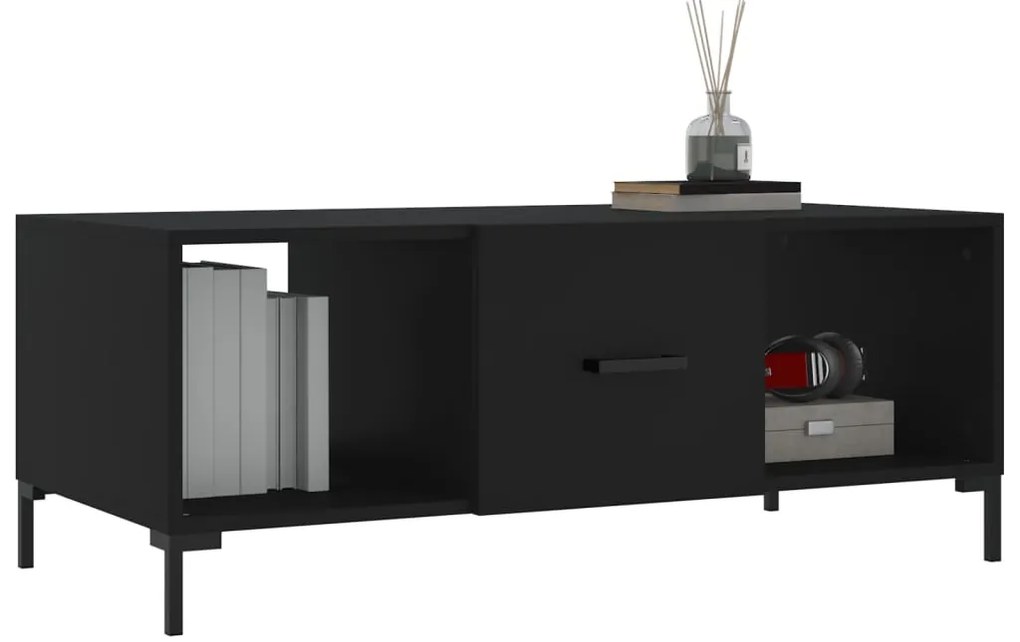 vidaXL Τραπεζάκι Σαλονιού Μαύρο 102x50x40 εκ. από Επεξεργασμένο Ξύλο