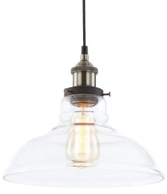 ΚΡΕΜΑΣΤΟ ΓΥΑΛΙΝΟ ΔΙΑΦΑΝΕΣ Φ28CM 1ΧE27 SMYRNA ACA KS1295PCL1BK