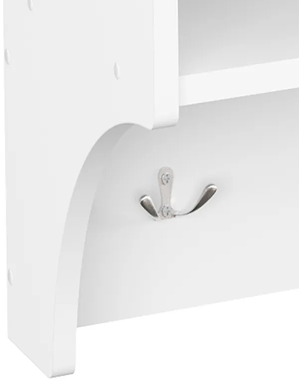 Κρεμάστρα Crosta pakoworld σε λευκή απόχρωση 80x28x40εκ