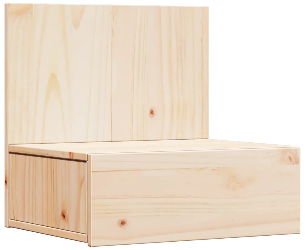 vidaXL Κομοδίνο με συρτάρι Καφέ 42 x 32.5 x 40 εκ Μασίφ ξύλο πεύκου