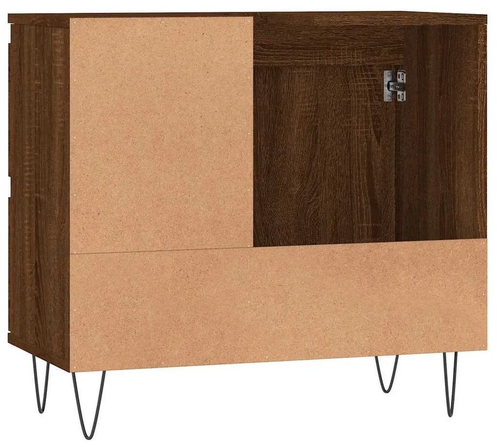 vidaXL Ντουλάπι Μπάνιου Καφέ Δρυς 65x33x60 εκ. Επεξεργασμένο Ξύλο