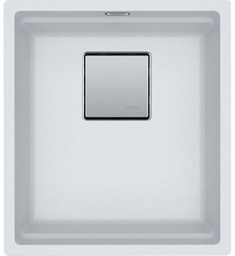 Franke Kubus 2 KNG 110-37 Polar White Υποκαθήμενος Γρανιτένιος Νεροχύτης 45cm