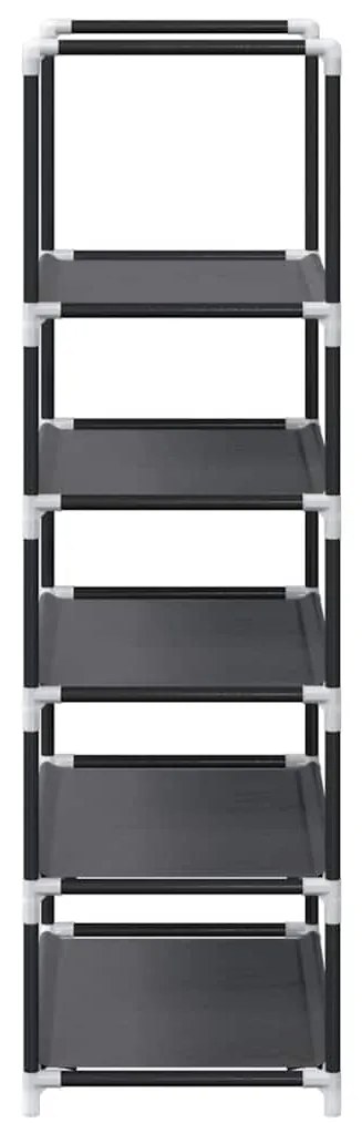 Ράφι παπουτσιών 5 επιπέδων μαύρο 44x28x94 cm μη υφασμένο ύφασμα - Μαύρο