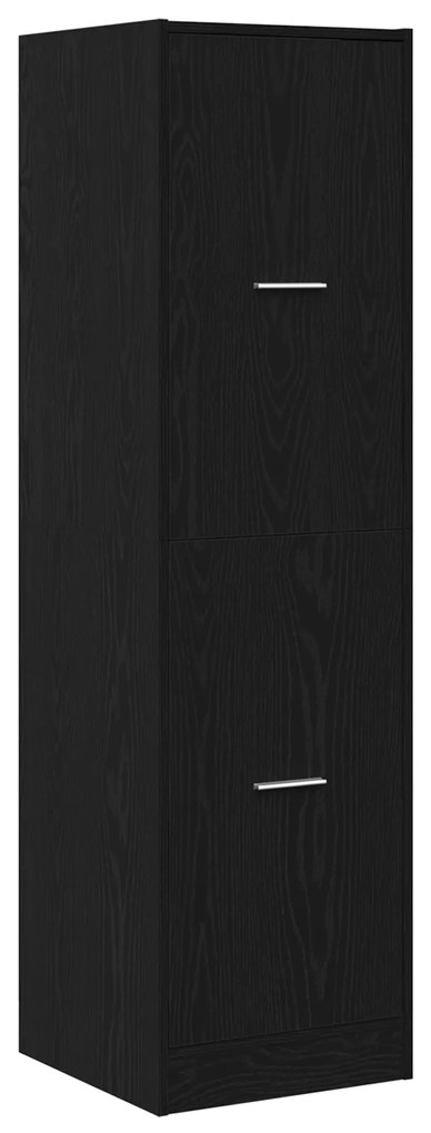 vidaXL Ντουλάπι Αποθήκης Μαύρης Βελανιδιάς 40x41x144,5 εκ Επεξεργασμένου Ξύλου