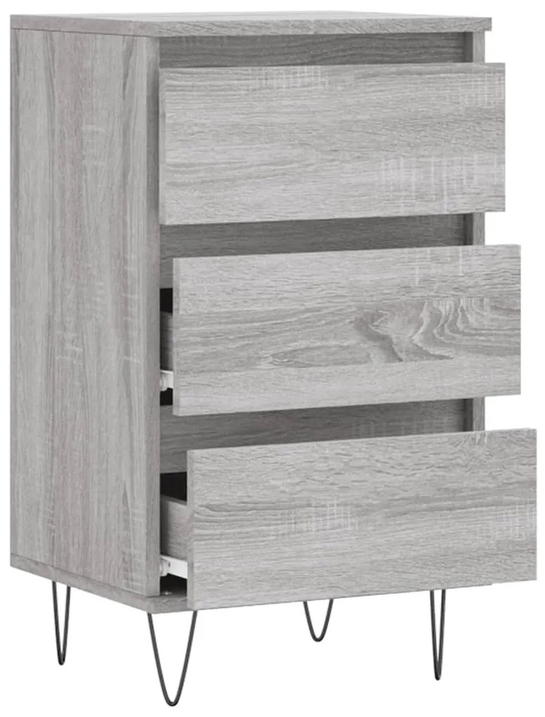vidaXL Συρταριέρα Γκρι Sonoma 40 x 35 x 70 εκ. από Επεξεργασμένο Ξύλο