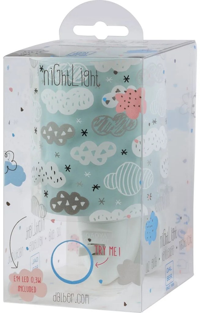 Φως πρίζας Ango Clouds LED-Πράσινο