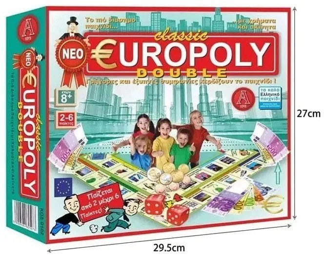Επιτραπέζιο Παιχνίδι Classic Europoly Double NO.0305 - Board game