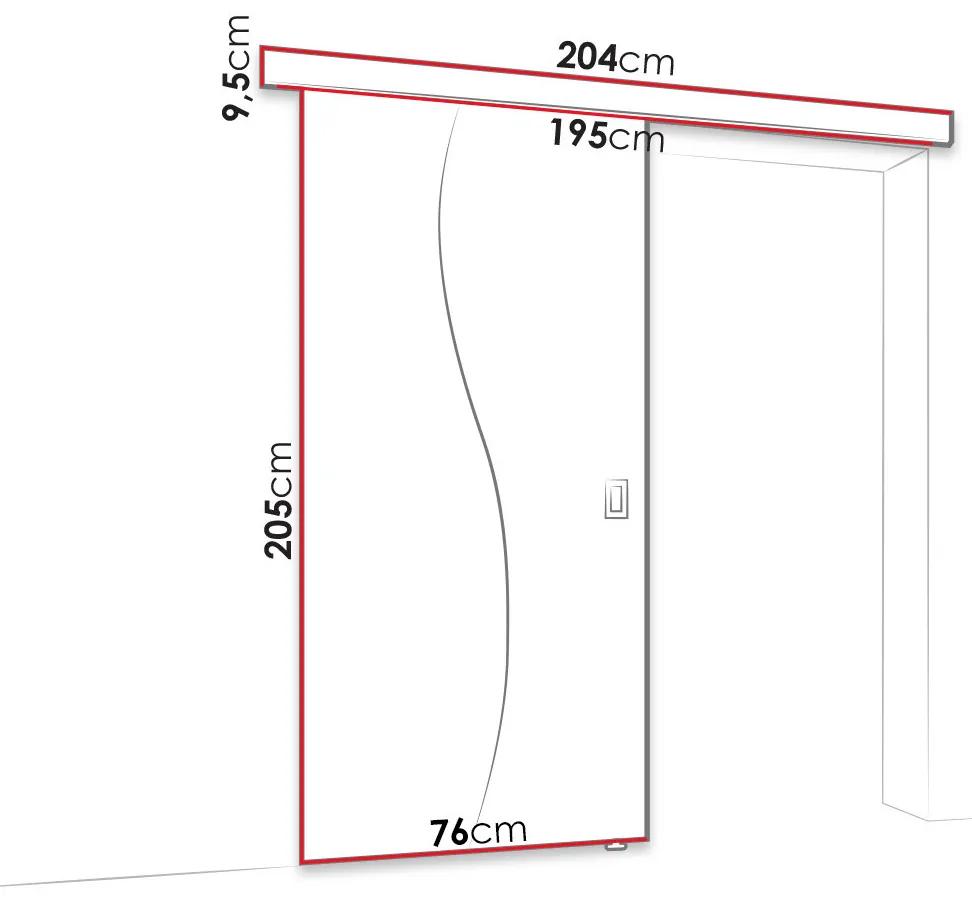 Συρόμενες πόρτες Dover 213, 23 kg, Σκούρα φλαμουριά, Πλαστικοποιημένη μοριοσανίδα, Καθρέφτης, Καφέ | Epipla1.gr
