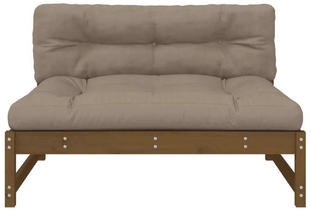 vidaXL Καναπές Μεσαίος Μελί 120 x 80 εκ. από Μασίφ Ξύλο Πεύκου