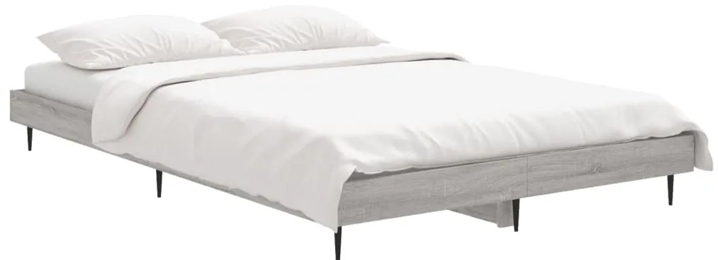 vidaXL Πλαίσιο Κρεβατιού Γκρι Sonoma 120 x 190 εκ. Επεξεργασμένο Ξύλο