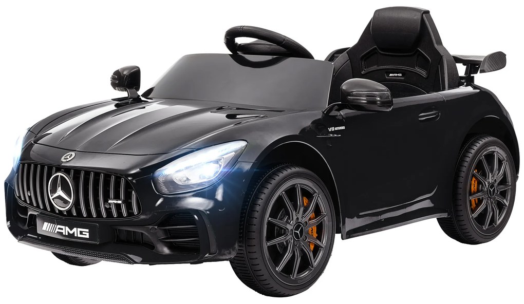 AIYAPLAY Ηλεκτρικό αυτοκίνητο για παιδιά, Mercedes, 3-5 χλμ/ώρα, Τηλεχειριστήριο, Φως & Μουσική, Μαύρο