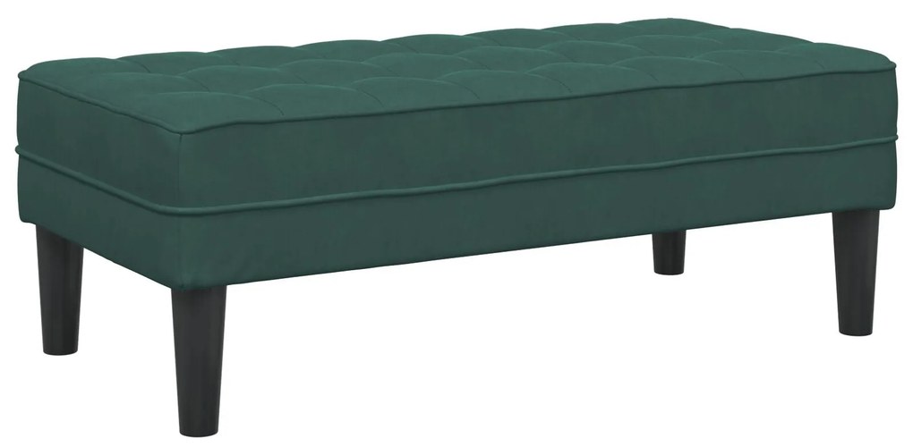 vidaXL Παγκάκι Σκούρο Πράσινο 113x57x39 εκ. Βελούδο