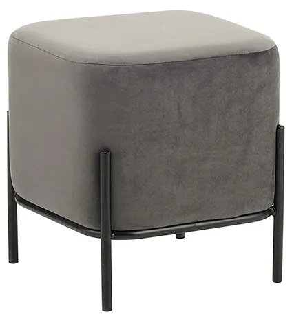 BELLA/S ΣΚΑΜΠΟ GREY VELVET ΥΦΑΣΜΑ 36X36Χ38εκ. - (36X36Χ38εκ.), Χρώμα: GREY - ZITA PLUS