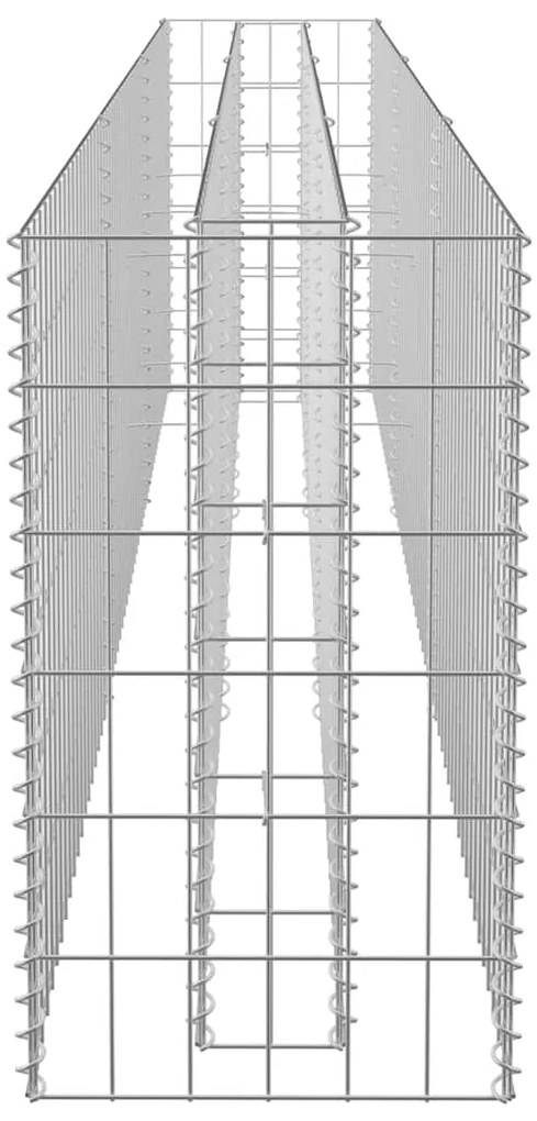 vidaXL Συρματοκιβώτιο-Γλάστρα Υπερυψωμένη 270x30x60 εκ. Γαλβ. Χάλυβας
