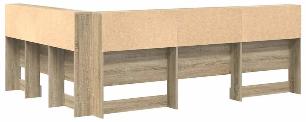 vidaXL Κεφαλάρι Αποθήκης με ράφι Δρύς Sonoma 140 cm Επεξεργασμένο ξύλο