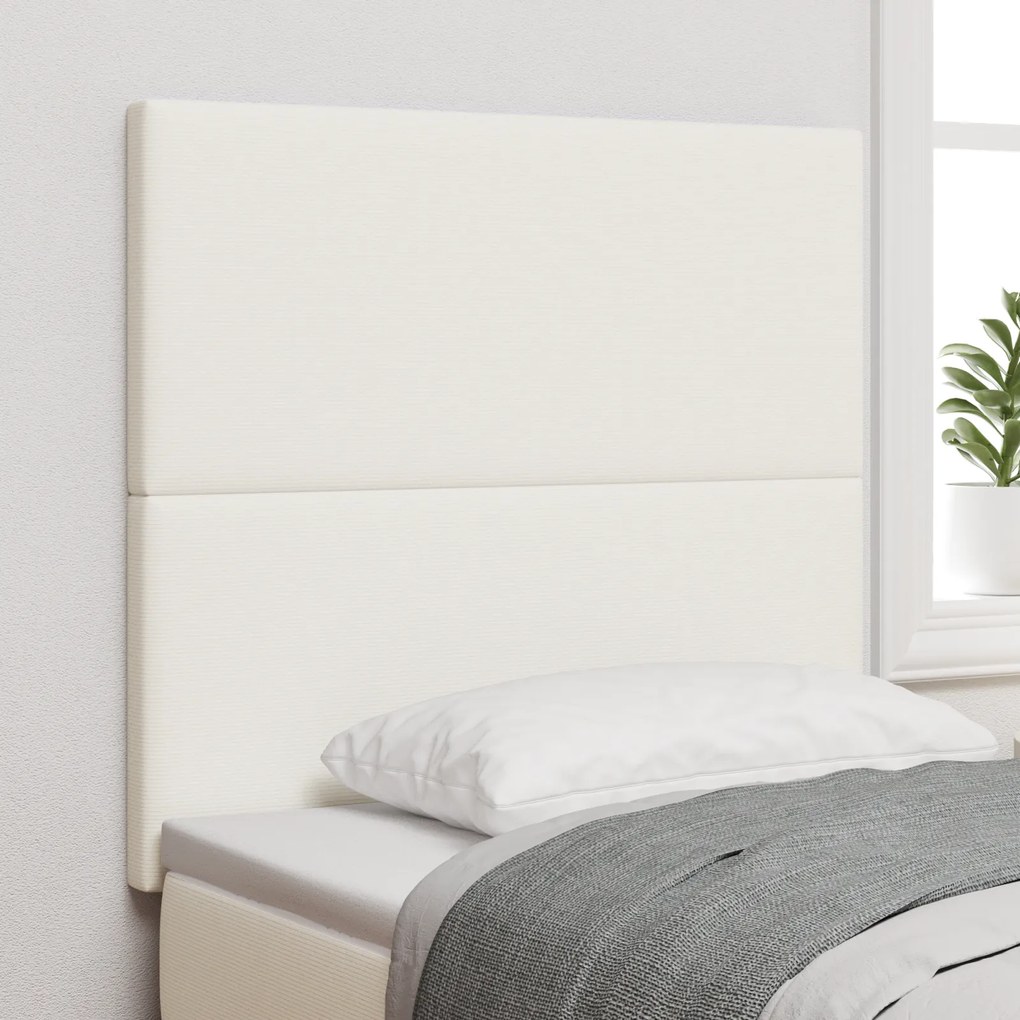 vidaXL LED Κεφαλάρι Κρέμα 80 εκ Κορντούρα