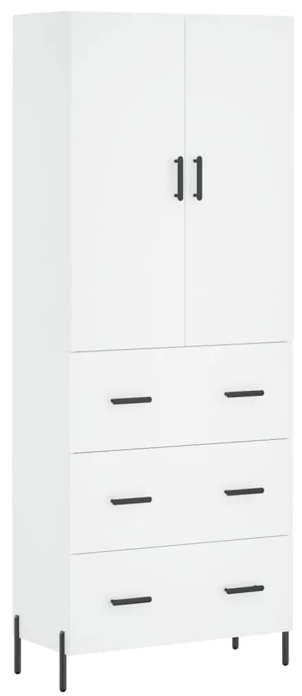 vidaXL Ντουλάπι Λευκό 69,5x34x180 εκ. από Επεξεργασμένο Ξύλο