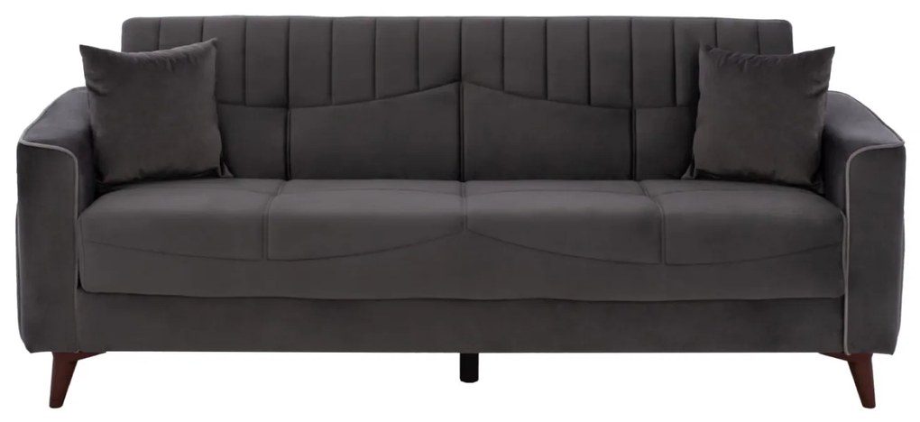 Καναπές - Κρεβάτι Portman 3θέσιος Γκρί - Μπλέ 228x86x90Υ εκ. 228x86x90 εκ.
