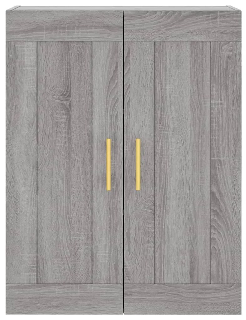 vidaXL Ντουλάπι Γκρι Sonoma 69,5 x 34 x 180 εκ. Επεξεργασμένο Ξύλο