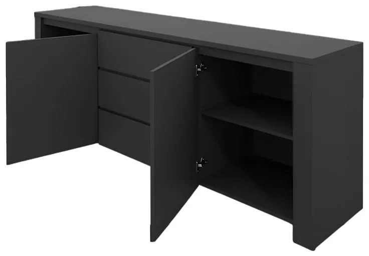 Μπουφές Kalya σε ανθρακί απόχρωση 220x49x89.5εκ 220x49x89.5 εκ.