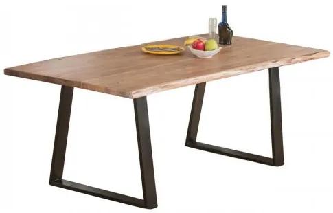 LIZARD Slim τραπέζι Μεταλ.Μαύρο/Ξύλο Ακακία Φυσικό 160x90x75cm ΕΑ7097,S