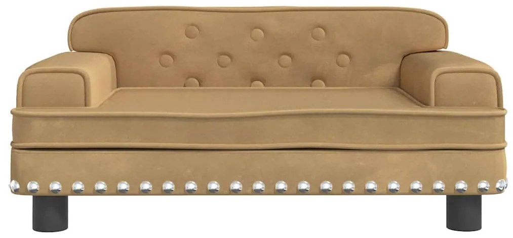 vidaXL Καναπές Παιδικός Καφέ 70 x 45 x 30 εκ. από Βελούδο