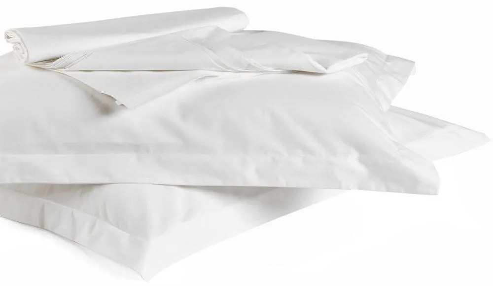 Σεντόνι True Col 00 White Kentia Διπλό 210x270cm 100% Βαμβακερό Περκάλι