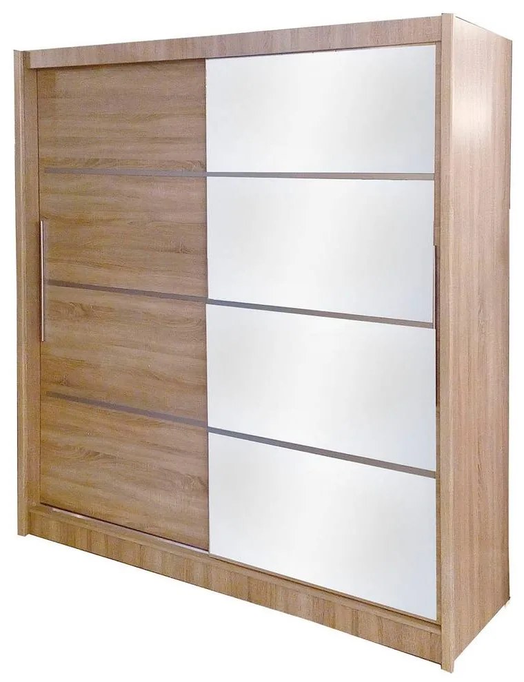 Ντουλάπα Δίφυλλη Ilona Sonoma 180x61x215εκ MDF