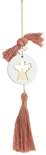 Beauty Home ΚΡΕΜΑΣΤΟ ΣΤΡΟΓΓΥΛΟ ΚΕΡΑΜΙΚΟ ME PLEXI ΑΓΓΕΛΟΣ ΧΡΥΣΟ ΣΑΠΙΟ ΜΗΛΟ