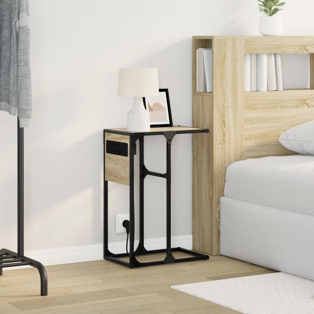 vidaXL Κομοδίνο Sonoma Δρυς 41.5 x 26 x 60.5 εκ Επεξεργασμένο ξύλο