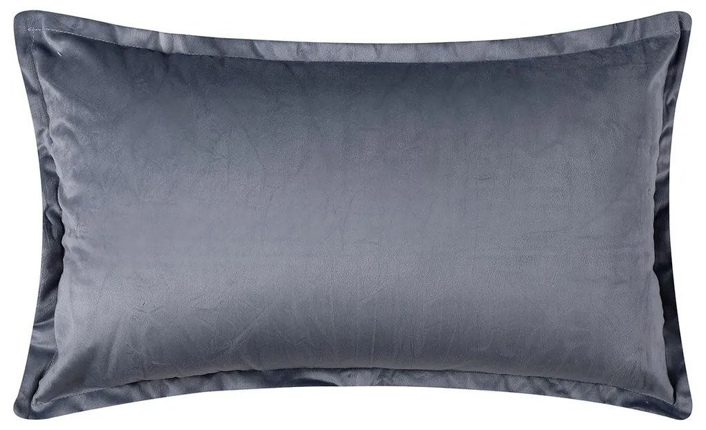 Βελουτέ Διακοσμητική Μαξιλαροθήκη (35x60) Silk Fashion A804 Σκούρο Γκρι