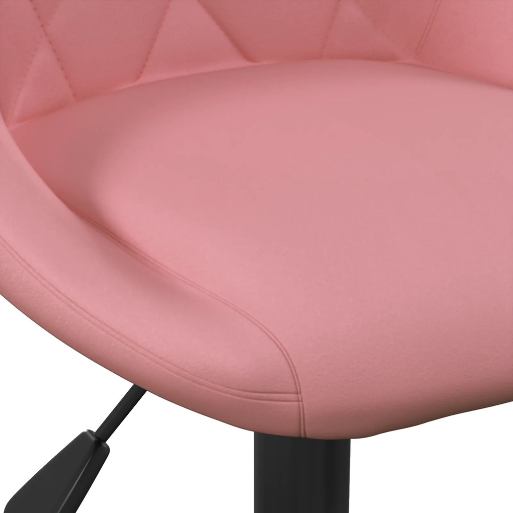vidaXL Μπαρ σκαμπό Ροζ 46 x 44 x (62.5-77.5) εκ. Τεχνητό δέρμα