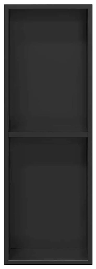 vidaXL Νίτσα Μπάνιου Μαύρο 60 x 20 x 9.5 εκ Ανοξείδωτο ατσάλι