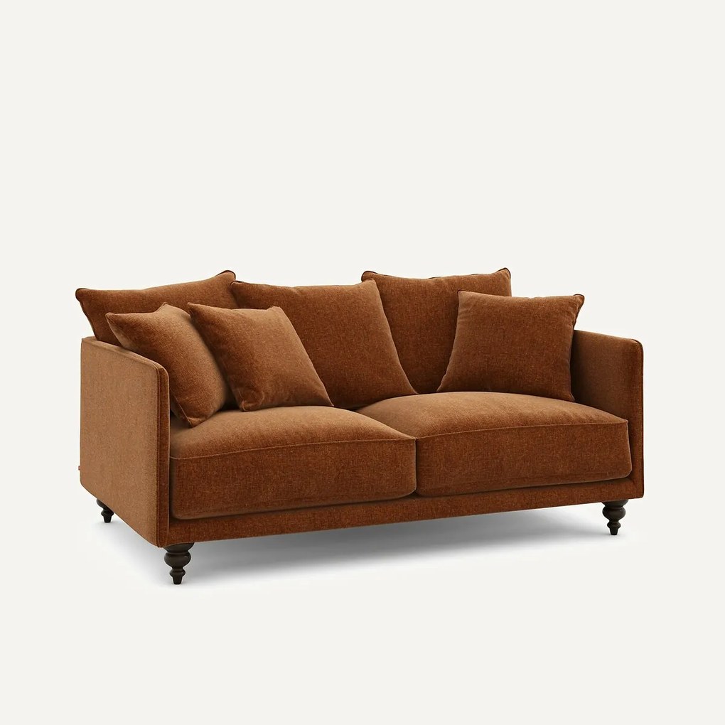 Καναπές compact από βελούδινη chenille, Lazare
