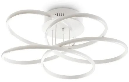 Πλαφονιέρα Φωτιστικό Οροφής LED 78W Λευκό Φ65cm Karol 227825 Ideal Lux 227825