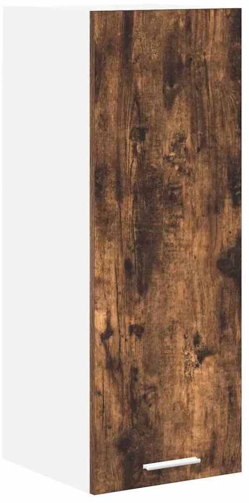 vidaXL Κρεμαστό ντουλάπι με αποθήκευση Riga Καπνιστός Δρυς και Λευκό