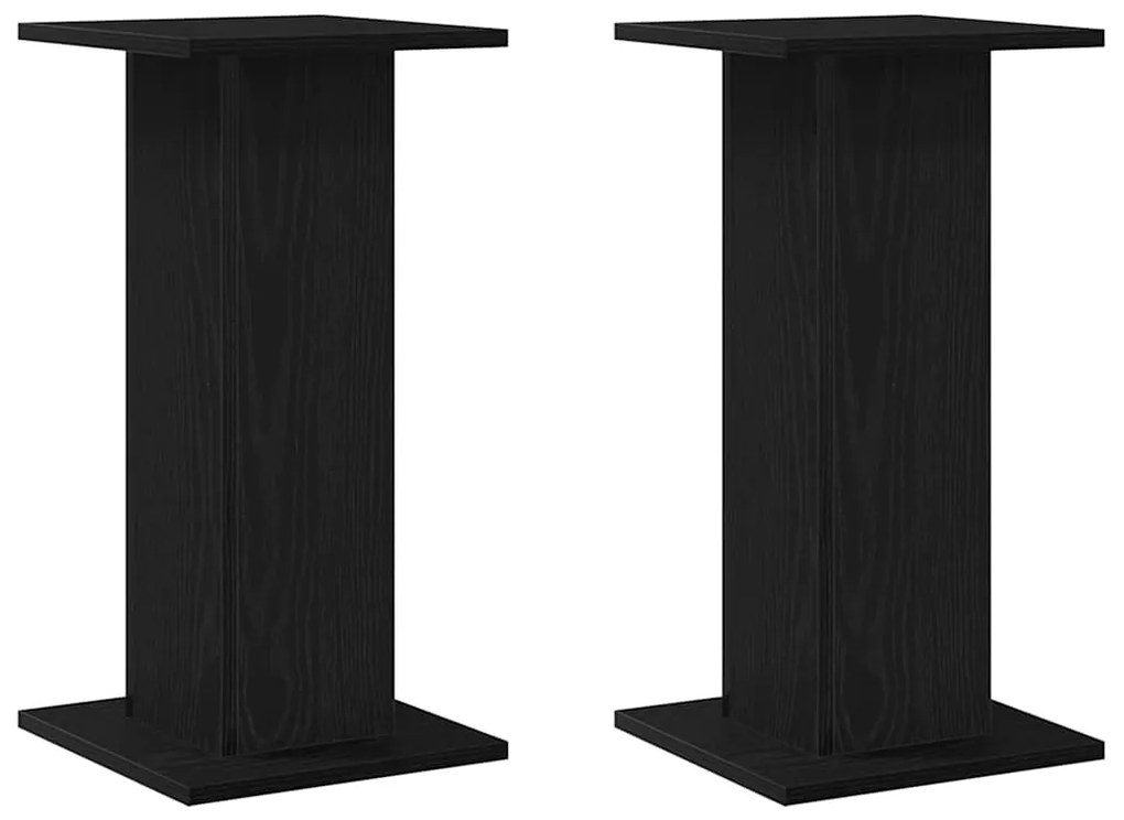 vidaXL Βάσεις Ηχείων 2 pcs Μαύρη δρυς 30 x 30 x 60 cm