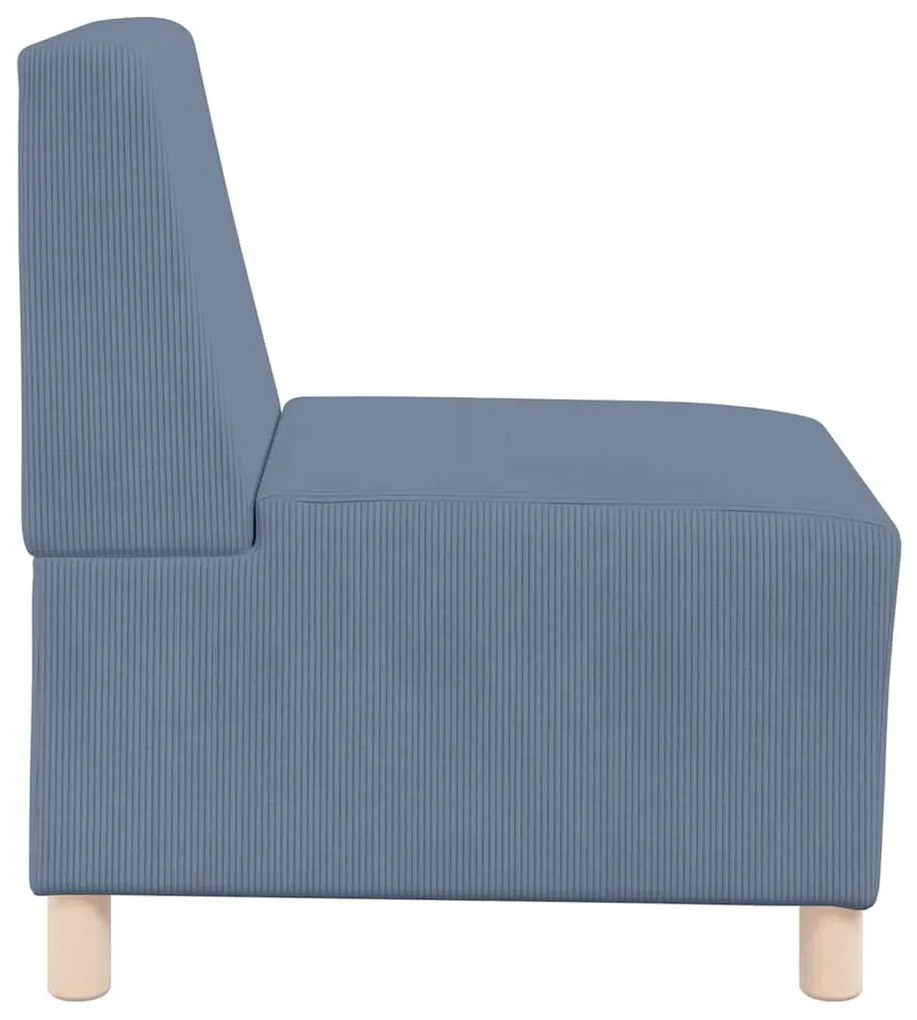 vidaXL Μοναδικός Καναπές χωρίς Χερούλια 3 pcs Μπλε 55 x 74 x 82 εκ.